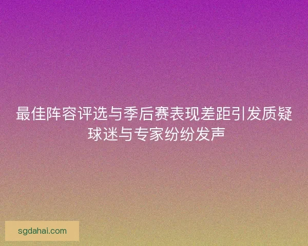 最佳阵容评选与季后赛表现差距引发质疑 球迷与专家纷纷发声